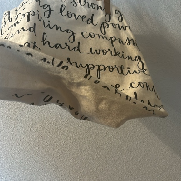 No brand inspirational words tote bag with inside pocket - Picture 2 of 6